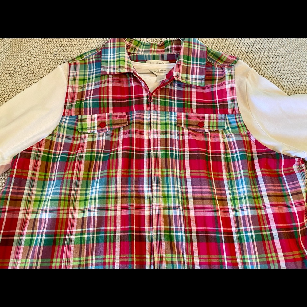 C J Banks 2-piece set, vest and T-top, 1X